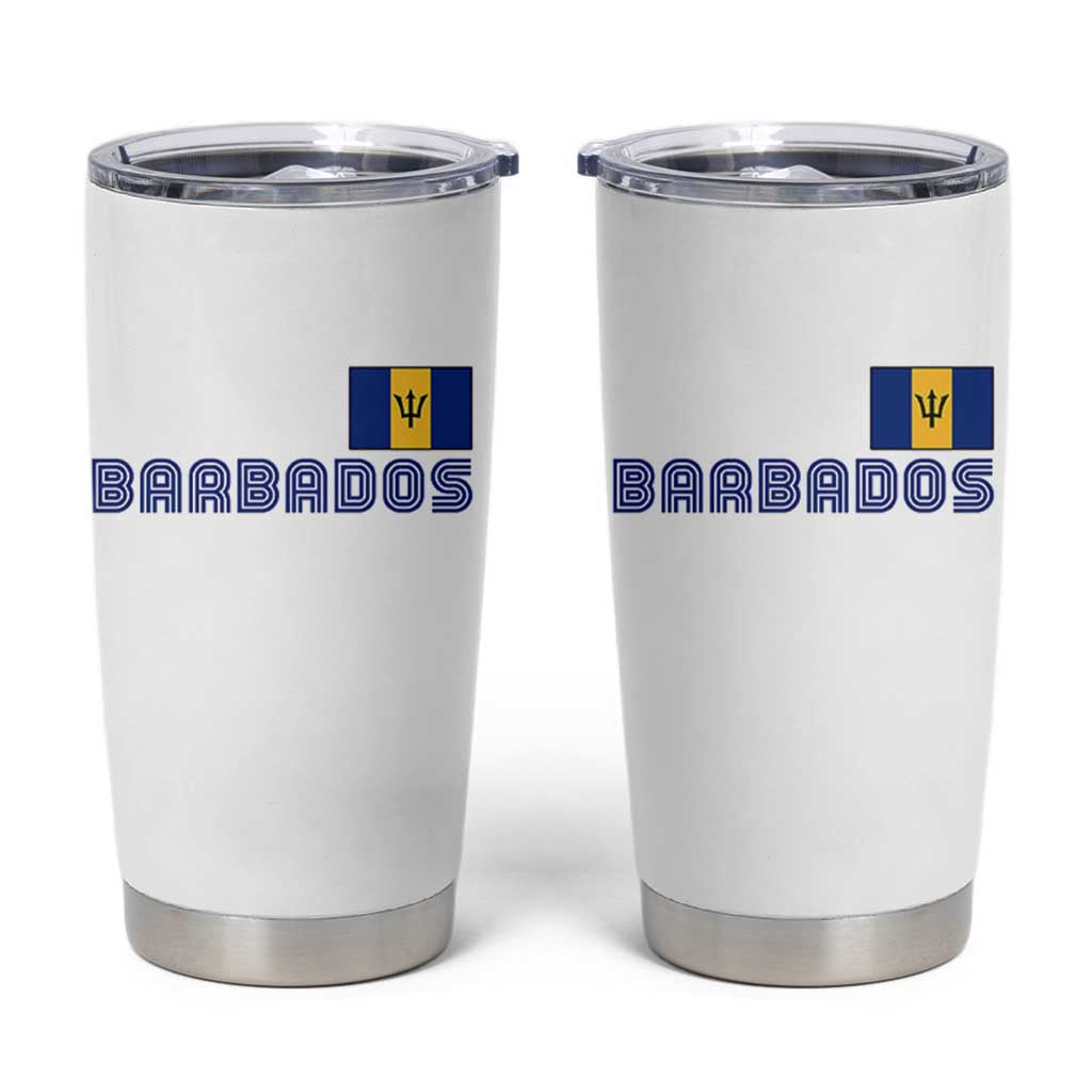 Retro Barbados Tumbler Cup Vintage Barbadian Souvenir Caribbean Island Pride Heritage Gift