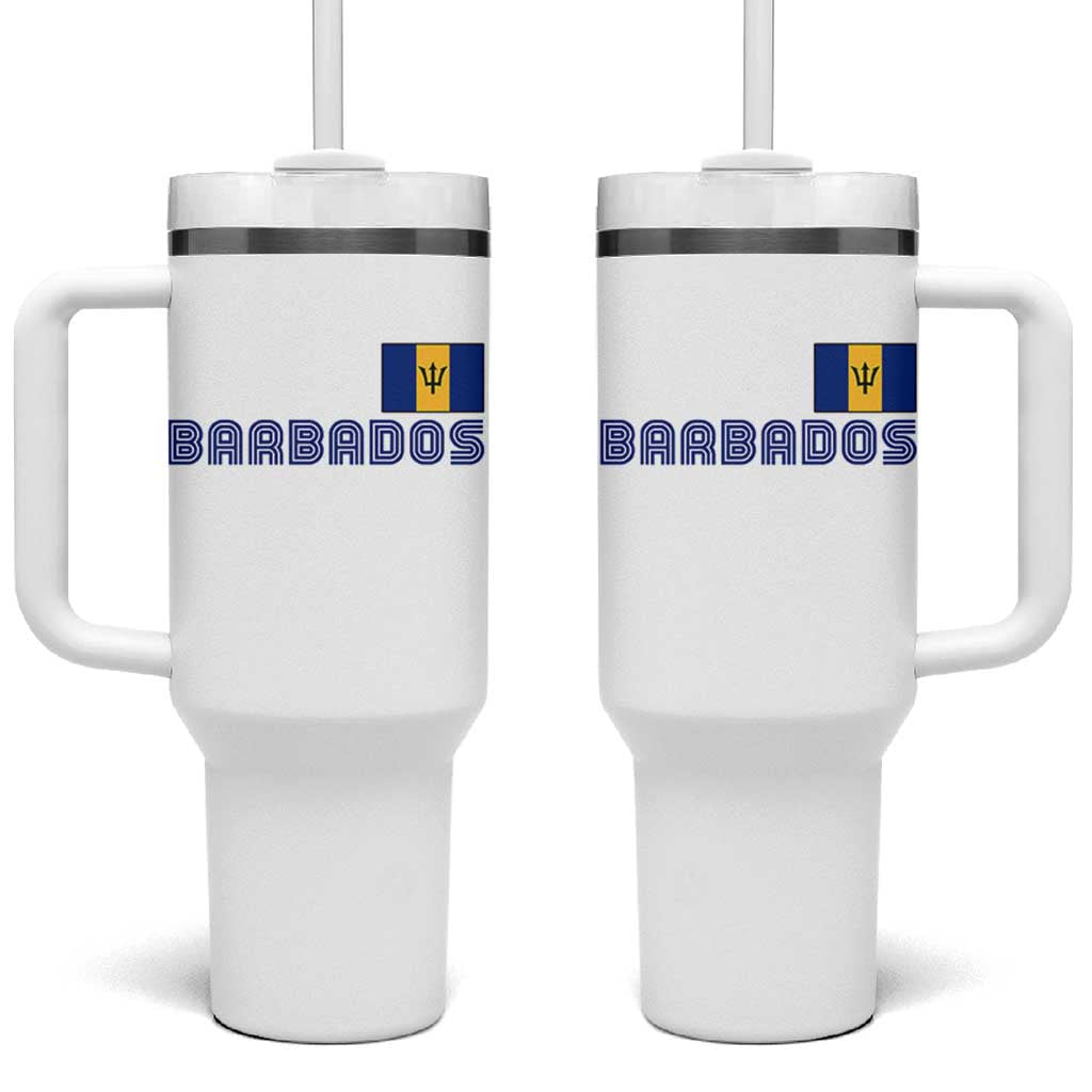 Retro Barbados Tumbler With Handle Vintage Barbadian Souvenir Caribbean Island Pride Heritage Gift