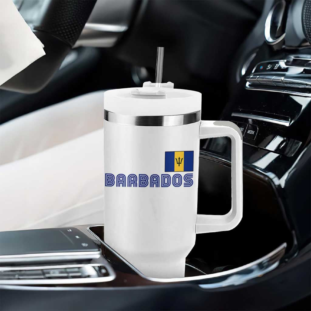 Retro Barbados Tumbler With Handle Vintage Barbadian Souvenir Caribbean Island Pride Heritage Gift