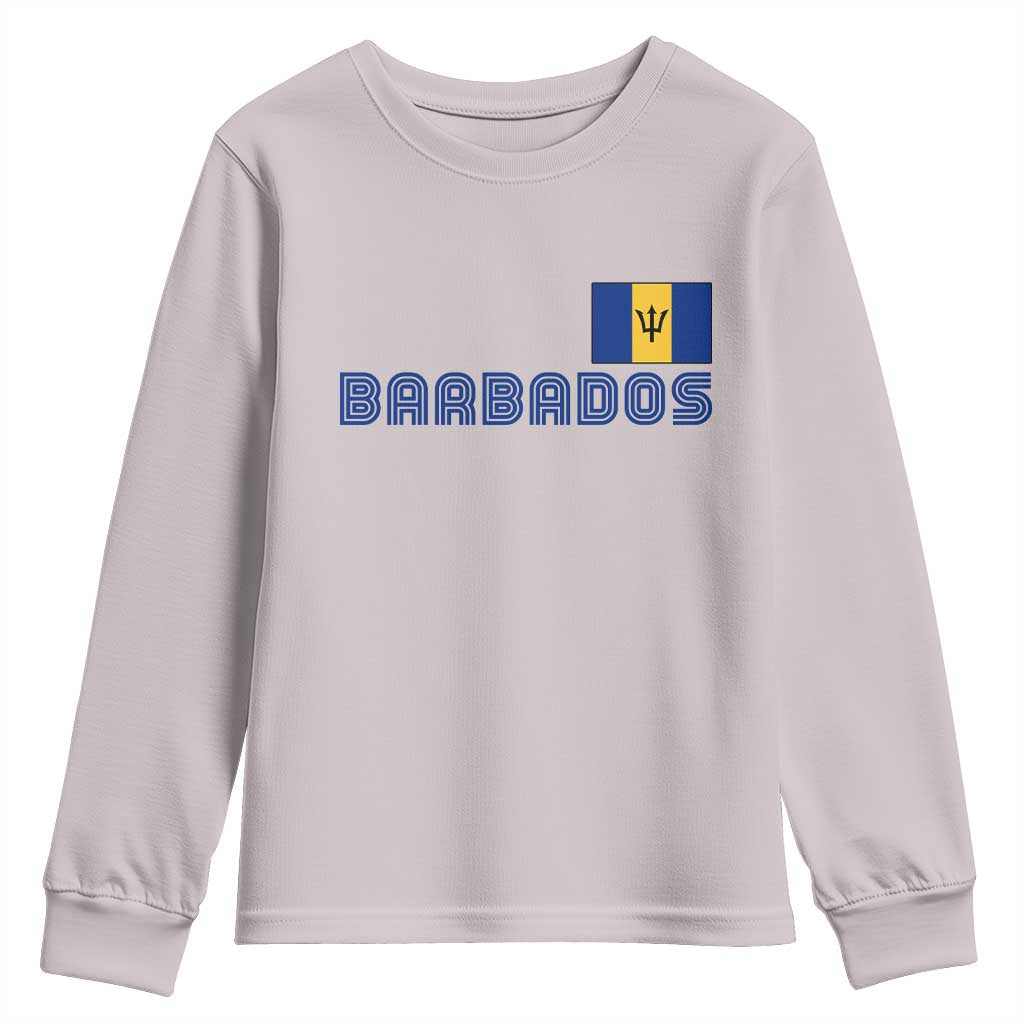 Retro Barbados Youth Sweatshirt Vintage Barbadian Souvenir Caribbean Island Pride Heritage Gift