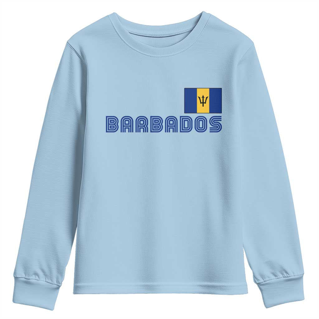 Retro Barbados Youth Sweatshirt Vintage Barbadian Souvenir Caribbean Island Pride Heritage Gift
