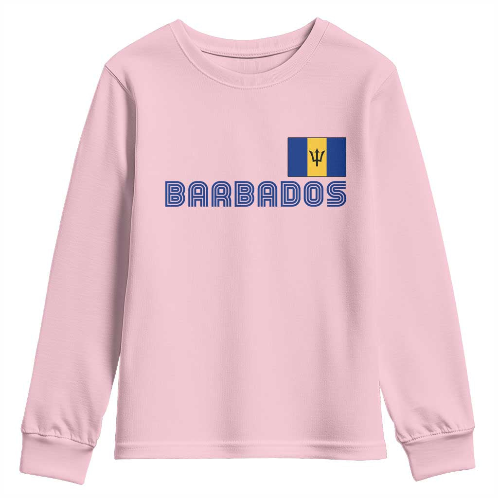 Retro Barbados Youth Sweatshirt Vintage Barbadian Souvenir Caribbean Island Pride Heritage Gift