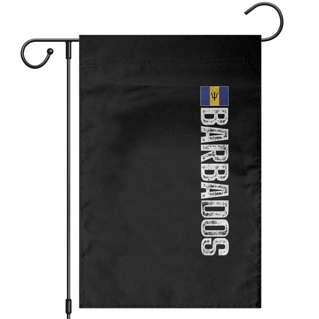 Barbados Flag Garden Flag Distressed Vertical Typography Caribbean Island Pride Heritage Gift