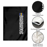 Barbados Flag Garden Flag Distressed Vertical Typography Caribbean Island Pride Heritage Gift