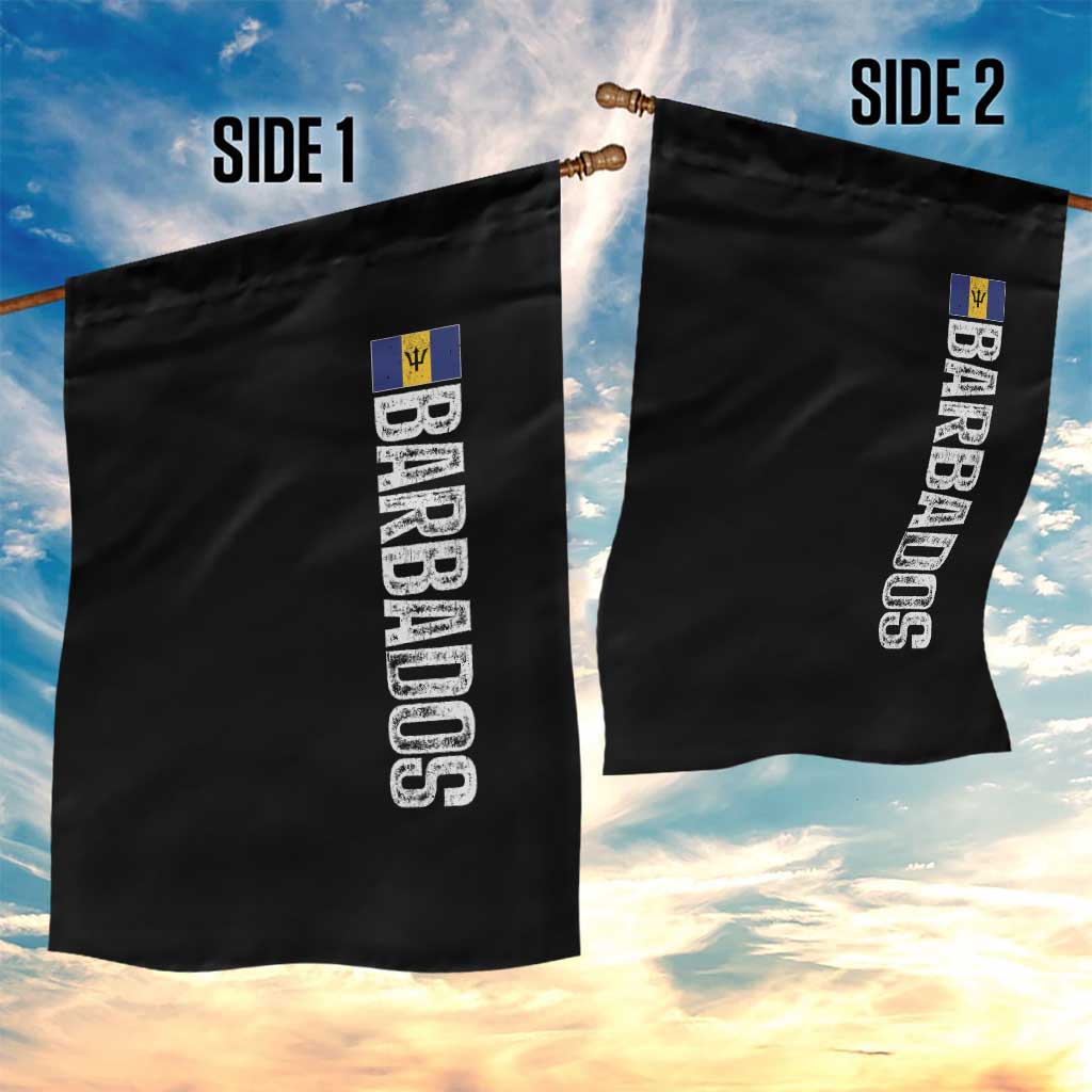 Barbados Flag Garden Flag Distressed Vertical Typography Caribbean Island Pride Heritage Gift