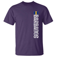 Barbados Flag T Shirt Distressed Vertical Typography Caribbean Island Pride Heritage Gift