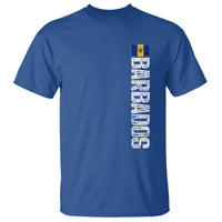 Barbados Flag T Shirt Distressed Vertical Typography Caribbean Island Pride Heritage Gift