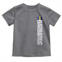 Barbados Flag Toddler T Shirt Distressed Vertical Typography Caribbean Island Pride Heritage Gift