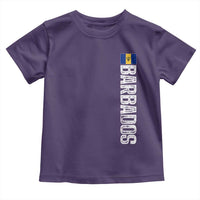 Barbados Flag Toddler T Shirt Distressed Vertical Typography Caribbean Island Pride Heritage Gift