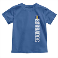 Barbados Flag Toddler T Shirt Distressed Vertical Typography Caribbean Island Pride Heritage Gift