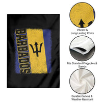 Vintage Barbados Flag Garden Flag Distressed Patriotic Caribbean Island Barbadian Pride Heritage Gift