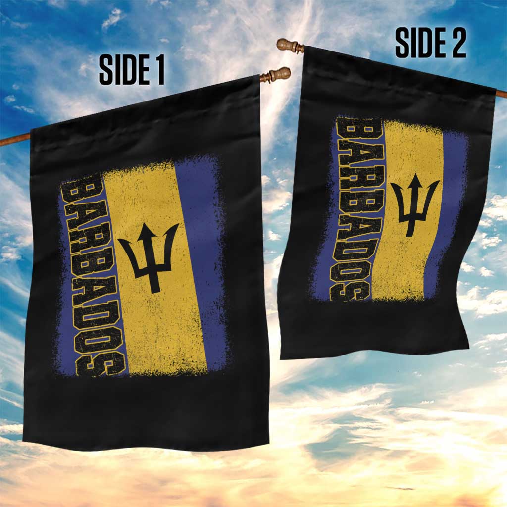 Vintage Barbados Flag Garden Flag Distressed Patriotic Caribbean Island Barbadian Pride Heritage Gift