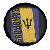 Vintage Barbados Flag Spare Tire Cover Distressed Patriotic Caribbean Island Barbadian Pride Heritage Gift