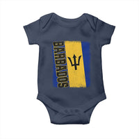 Vintage Barbados Flag Baby Onesie Distressed Patriotic Caribbean Island Barbadian Pride Heritage Gift