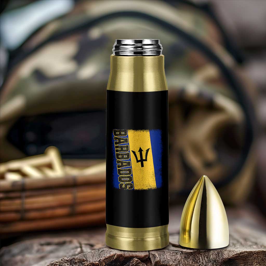Vintage Barbados Flag Bullet Tumbler Distressed Patriotic Caribbean Island Barbadian Pride Heritage Gift
