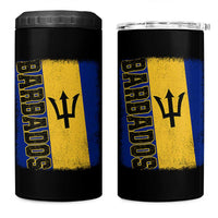 Vintage Barbados Flag 4 in 1 Can Cooler Tumbler Distressed Patriotic Caribbean Island Barbadian Pride Heritage Gift