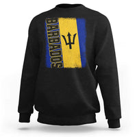 Vintage Barbados Flag Sweatshirt Distressed Patriotic Caribbean Island Barbadian Pride Heritage Gift