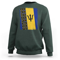 Vintage Barbados Flag Sweatshirt Distressed Patriotic Caribbean Island Barbadian Pride Heritage Gift