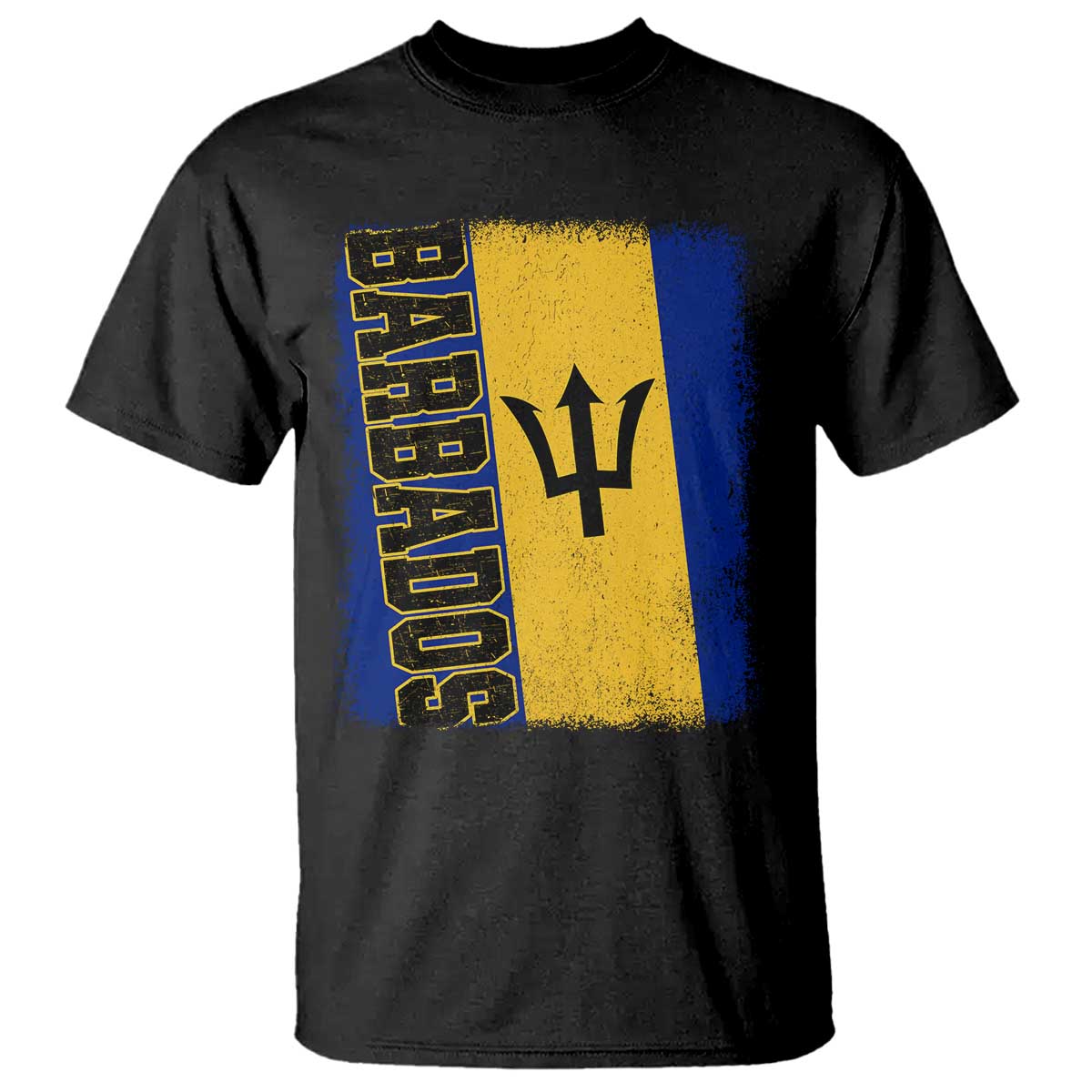 Vintage Barbados Flag T Shirt Distressed Patriotic Caribbean Island Barbadian Pride Heritage Gift