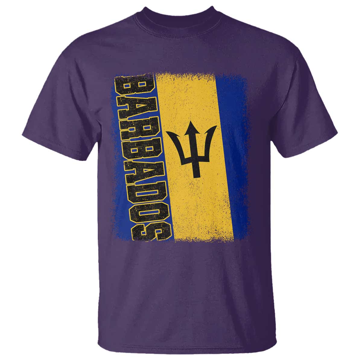 Vintage Barbados Flag T Shirt Distressed Patriotic Caribbean Island Barbadian Pride Heritage Gift