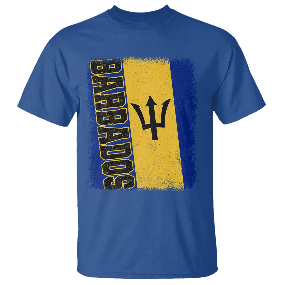 Vintage Barbados Flag T Shirt Distressed Patriotic Caribbean Island Barbadian Pride Heritage Gift
