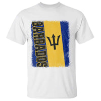 Vintage Barbados Flag T Shirt Distressed Patriotic Caribbean Island Barbadian Pride Heritage Gift