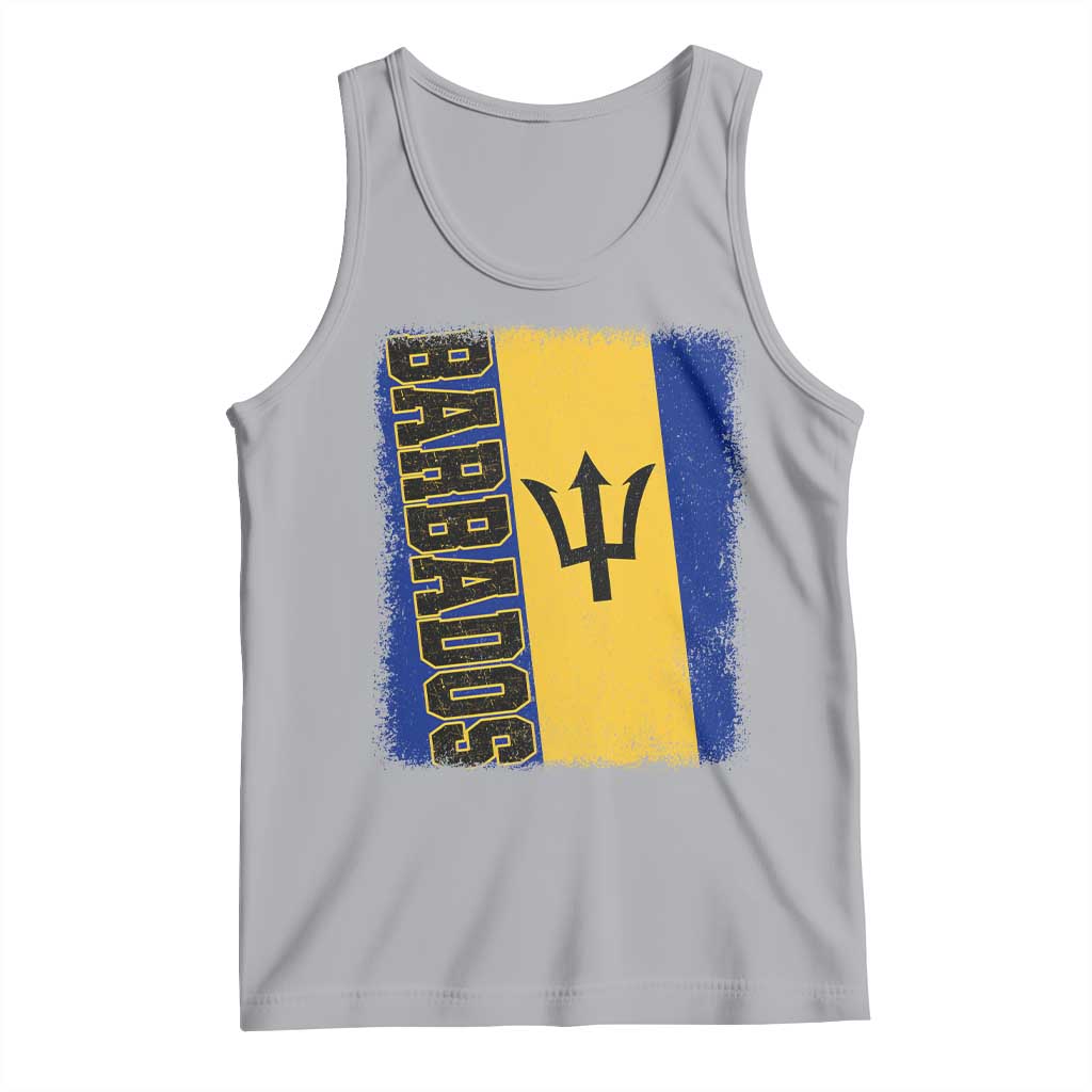 Vintage Barbados Flag Tank Top Distressed Patriotic Caribbean Island Barbadian Pride Heritage Gift