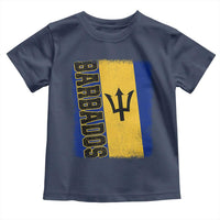 Vintage Barbados Flag Toddler T Shirt Distressed Patriotic Caribbean Island Barbadian Pride Heritage Gift