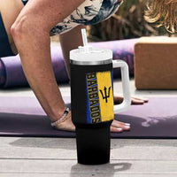Vintage Barbados Flag Tumbler With Handle Distressed Patriotic Caribbean Island Barbadian Pride Heritage Gift