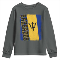 Vintage Barbados Flag Youth Sweatshirt Distressed Patriotic Caribbean Island Barbadian Pride Heritage Gift