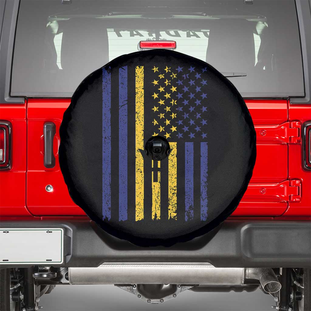 Barbados American Flag Spare Tire Cover Distressed Barbadian Pride Patriotic Heritage Gift