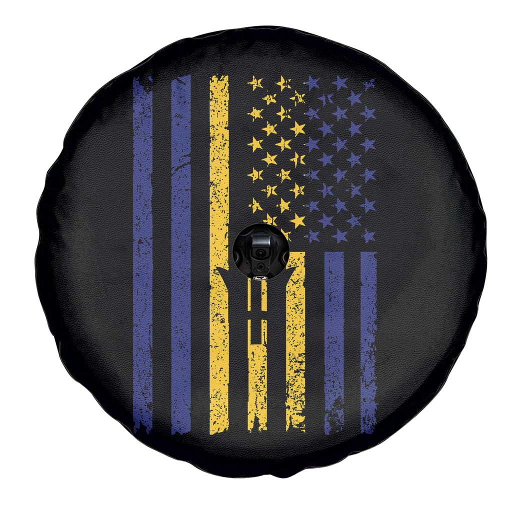 Barbados American Flag Spare Tire Cover Distressed Barbadian Pride Patriotic Heritage Gift