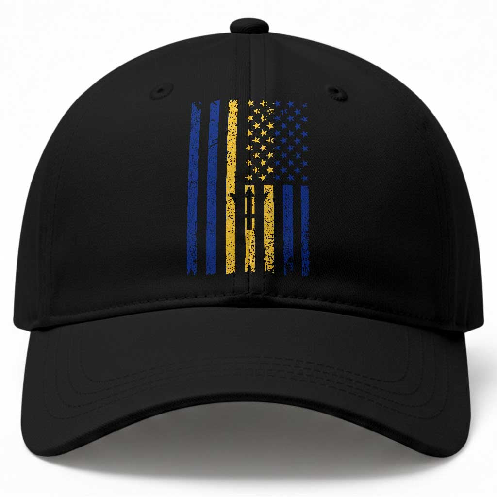 Barbados American Flag Baseball Cap Distressed Barbadian Pride Patriotic Heritage Gift