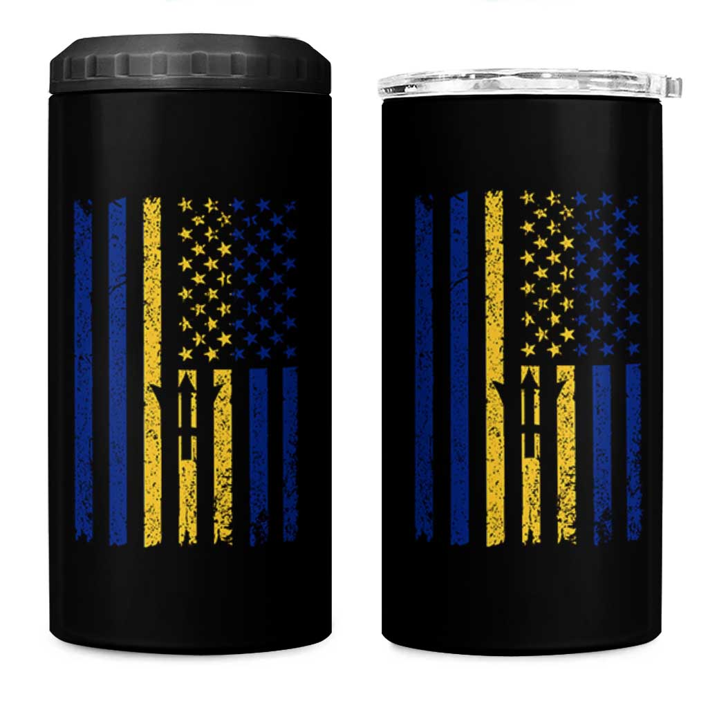 Barbados American Flag 4 in 1 Can Cooler Tumbler Distressed Barbadian Pride Patriotic Heritage Gift