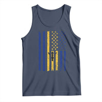 Barbados American Flag Tank Top Distressed Barbadian Pride Patriotic Heritage Gift