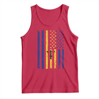 Barbados American Flag Tank Top Distressed Barbadian Pride Patriotic Heritage Gift