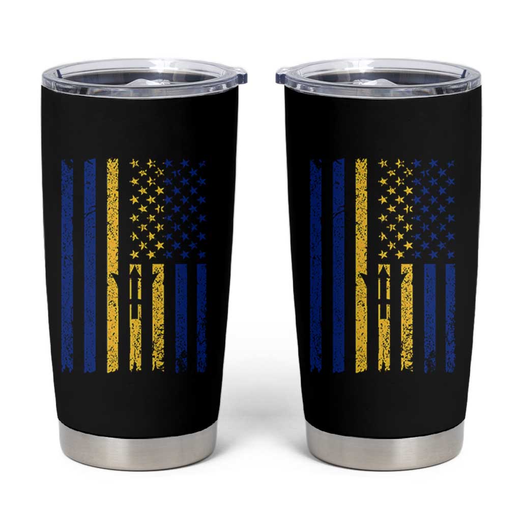 Barbados American Flag Tumbler Cup Distressed Barbadian Pride Patriotic Heritage Gift