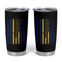 Barbados American Flag Tumbler Cup Distressed Barbadian Pride Patriotic Heritage Gift