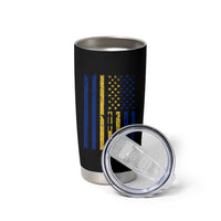 Barbados American Flag Tumbler Cup Distressed Barbadian Pride Patriotic Heritage Gift