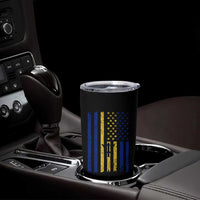 Barbados American Flag Tumbler Cup Distressed Barbadian Pride Patriotic Heritage Gift
