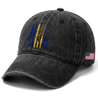Barbados American Flag Washed Cotton Baseball Cap Distressed Barbadian Pride Patriotic Heritage Gift