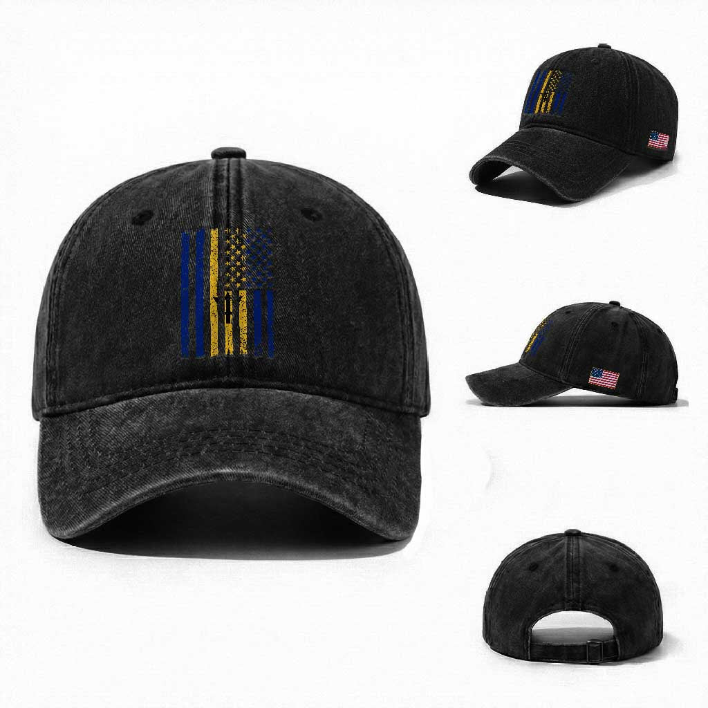 Barbados American Flag Washed Cotton Baseball Cap Distressed Barbadian Pride Patriotic Heritage Gift