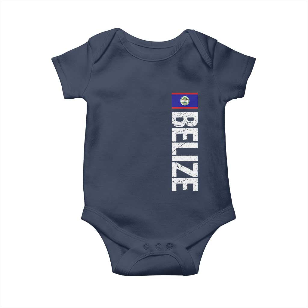 Belize Flag Baby Onesie Distressed Central American Pride Heritage Gift