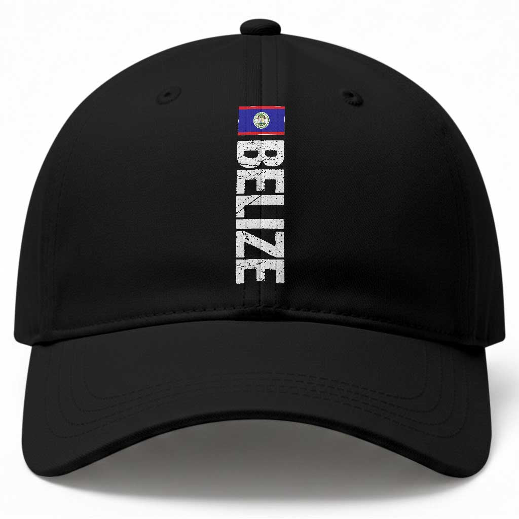 Belize Flag Baseball Cap Distressed Central American Pride Heritage Gift
