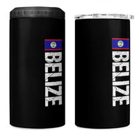 Belize Flag 4 in 1 Can Cooler Tumbler Distressed Central American Pride Heritage Gift