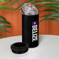 Belize Flag 4 in 1 Can Cooler Tumbler Distressed Central American Pride Heritage Gift