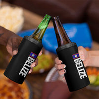 Belize Flag 4 in 1 Can Cooler Tumbler Distressed Central American Pride Heritage Gift