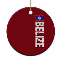 Belize Flag Ceramic Ornament Distressed Central American Pride Heritage Gift