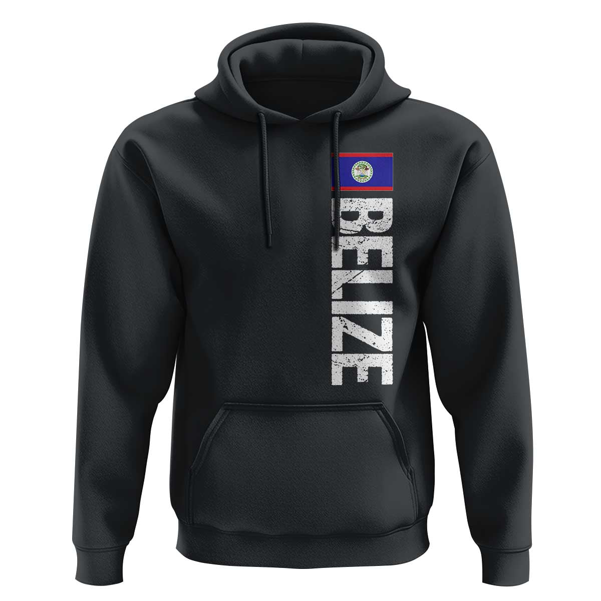 Belize Flag Hoodie Distressed Central American Pride Heritage Gift