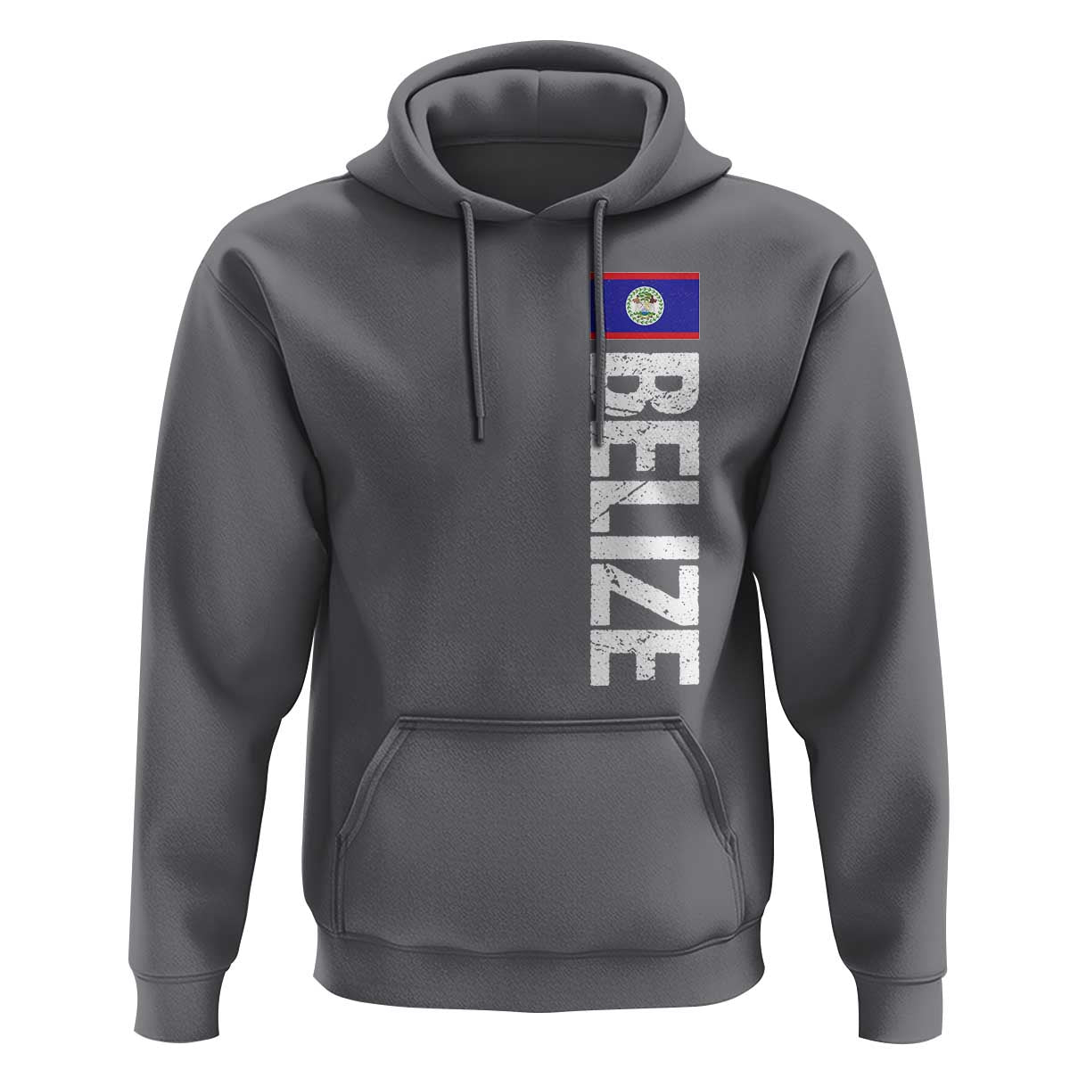 Belize Flag Hoodie Distressed Central American Pride Heritage Gift